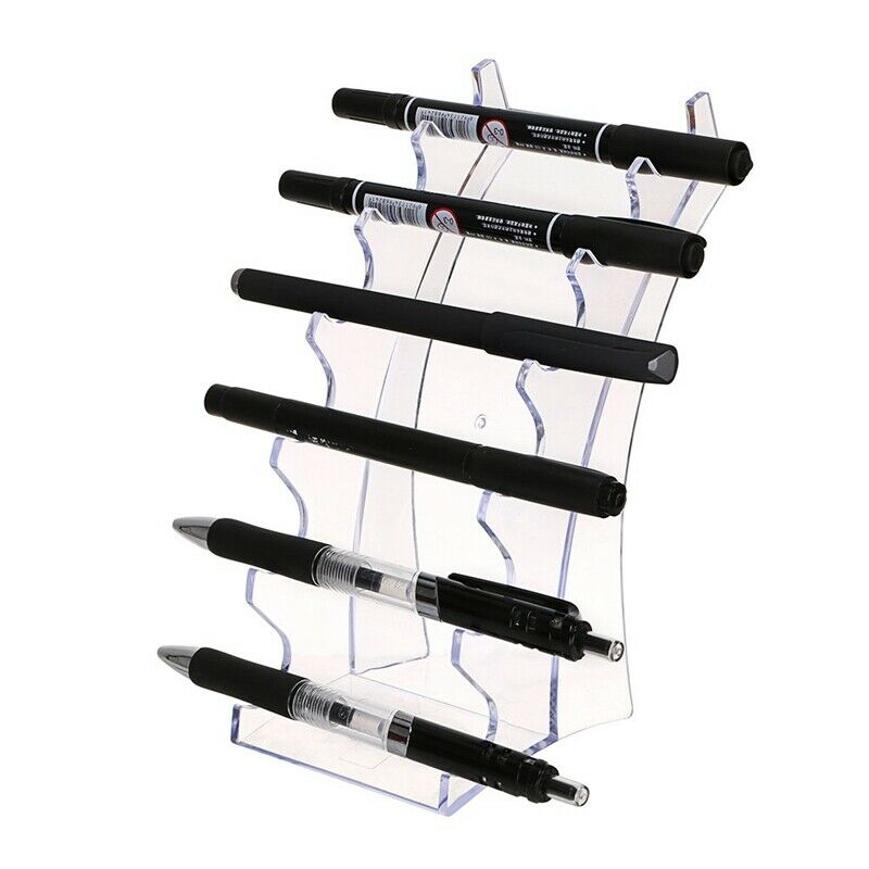 Acrylic Pen Holder Display Stand Clear Makeup Brush Rack Organizer Holder f N2Z3