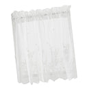 4pcs Embroidered Tier Voile Valance Window Sheer Curtain Home Decor