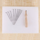 Set of 15 colors wool felting + 10 needles + foam backing H9Z3