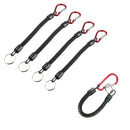 5pcs Retractable Fishing Lanyard Coiled Tether Secure Tackle Tools Red