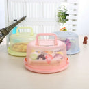 Plastic Round Cake Box Pastry Storage Boxes Dessert Container Cover Case Fo