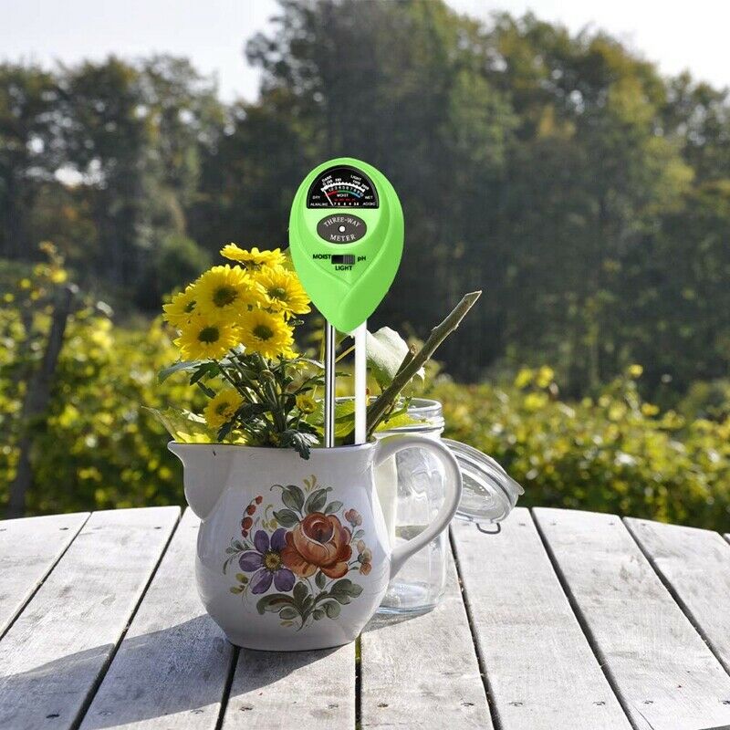 Soil PH Meter, 3-In-1 Soil Test Kits PH Moisture Meter Plant Water Light Te