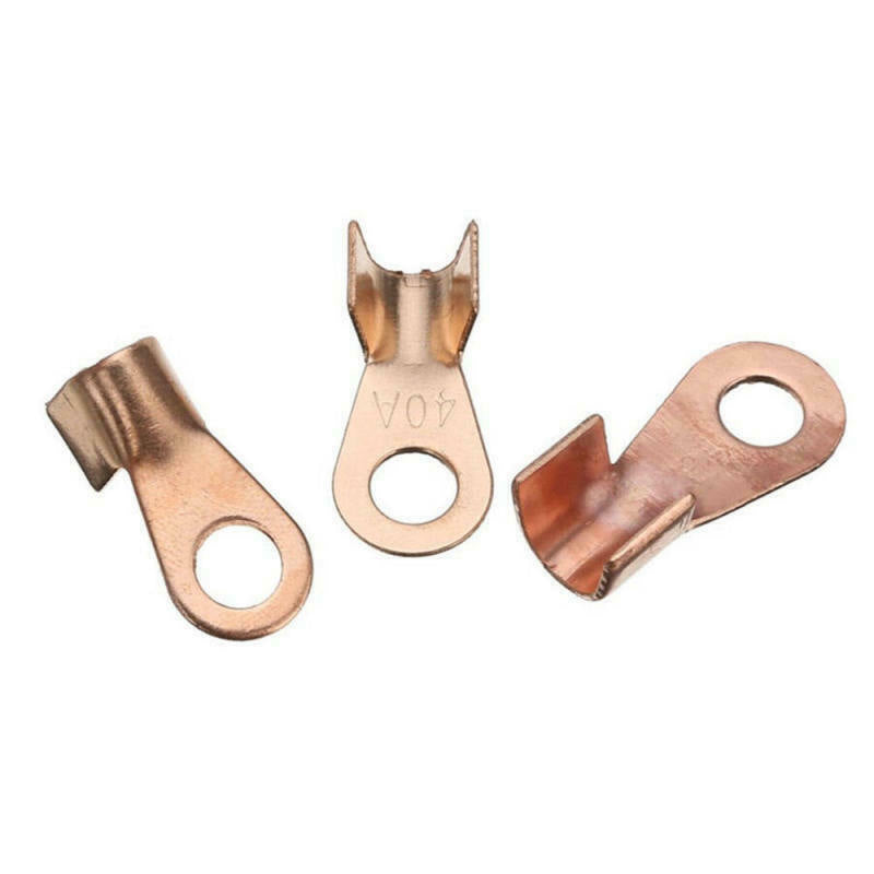 90 Pcs/Box Copper Battery Cable Connector Terminal Open Lugs Wire Terminals Kit