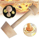 Egg Tart Tamper Double Side Wooden Pastry Pusher Baking Shaping Kitchen DIY Tool