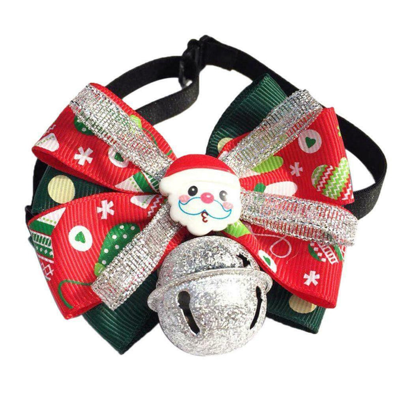 Pet Christmas Adjustable Collars W/ Bow Tie Costume Accessories Pet Supplies