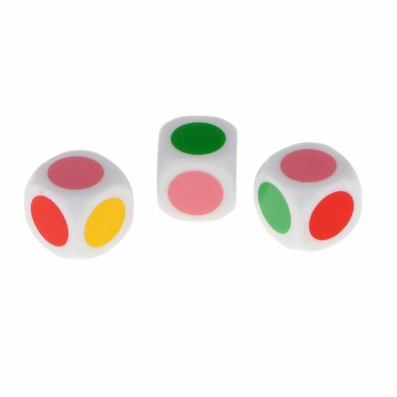 Set of 10 Pcs Dice to play with 6 colors for board games Kids table games E W5Q8