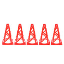 5 Pieces 9" PE Sport Training Traffic Cone for Soccer Football Basketball Red