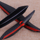 6pcs Carbon Fiber Bumper Fin Body Spoiler Protector Anti-rub Strip Guard Canards