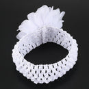 Baby Girls Chiffon Flower Headband Dress Up Headband (White) G9R8