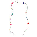 Bohemia Beads Beaded Eyeglasses Spectacles Chain Holder with Plush Ball