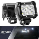 2PCS 18W LED Work Light 4WD Offroad Spot Fog ATV SUV UTE Driving Lamp For Car OZ