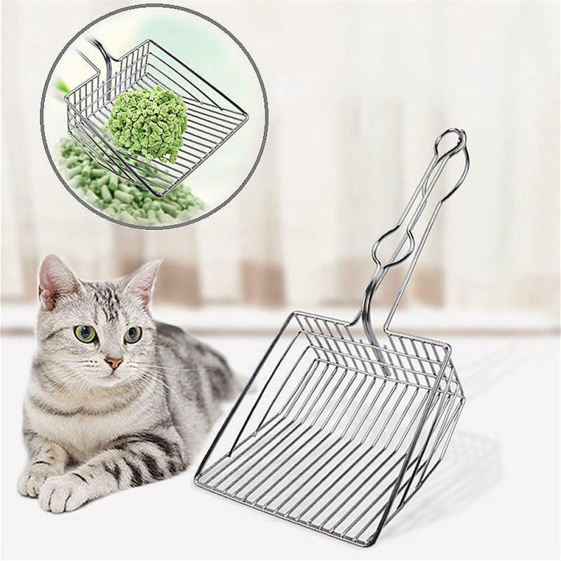Cat Litter Scoop Metal Waste Scooper Poop Pet Sand Shovel Cleaning Tools