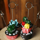 2X(2Pcs Office Korean Cactus Mini Bonsai Fleshy Note Folder Desktop Message