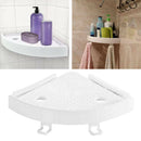 Plastic Bathroom Kitchen Shower Shelf Corner Bath Storage Rack Wall Mounted