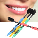 4PCS Double Ultra Soft Toothbrush Bamboo Charcoal Nano Clean Brush Oral Care