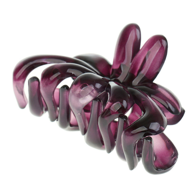 Large Purple Hair Claw Clamp Clip Acrylic Barrette Hair Accessories Hairwear