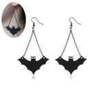 Black Bat Earrings Drop Dangle Hook Ear Stud Halloween Jewelry For Women Girl's