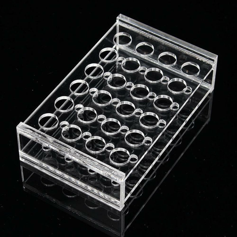 24 Holes Test Tube Rack Testing Tubes Holder Storage Safe Plastic Lab Supplies