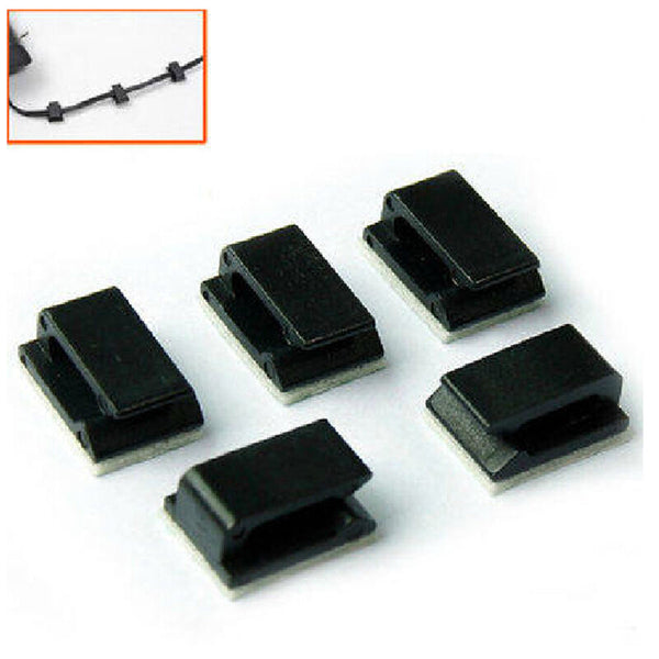20x Car Wire Cord Cable Holder Tie Clips Fixer Organizer Drop Adhesive Clamp  Nw