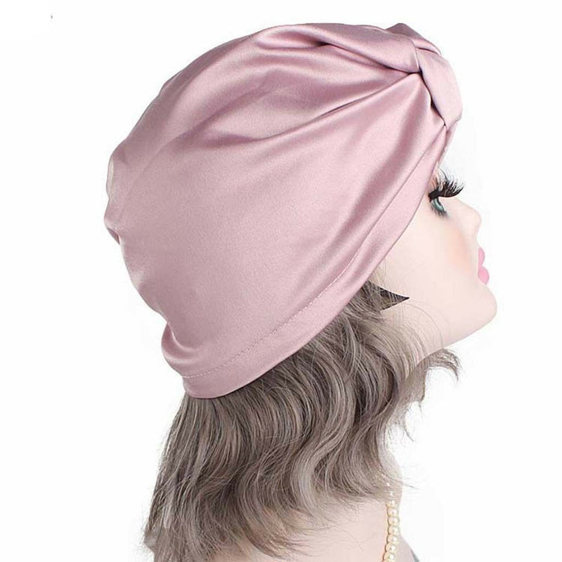 2pcs/set Women's Silk Sleeping Cap Night Sleep Hats Hair Care Scarves Bonnet