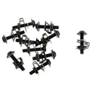 Pack of 10 M6 Motorcycle Fairing Body Bolt Kit Fastener Clips Nuts Black