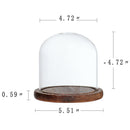 Display Glass Dome Cover Jar for Party Festival Wedding Xmas Decor_Brown E