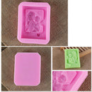 1pc Mother's Day Present Soap Mold Parent-Child Pattern Silicone Handmade Gifts