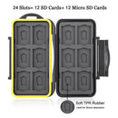 Water-Resistant 24 Slots Memory Card Carrying Cases Professional Anti-Shock