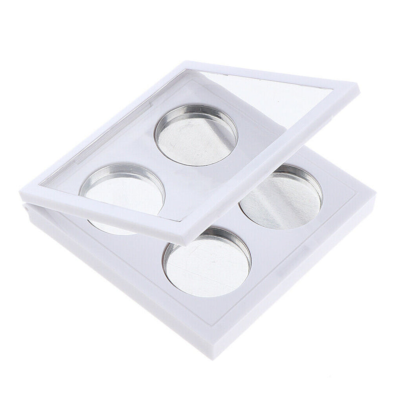 Clear Lid Empty 4 Slots Eyeshadow Lipstick Powder Box Case Cosmetic Packing