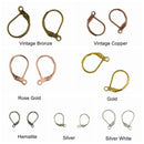 100 x French Earring Hook Ear Wire Lever Back Open Loop DIY Jewelry Findings