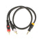 Dual Shielded 3.5mm Male to 2RCA Male Stereo Audio Adapter Cord 0.5m