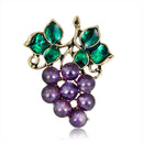 Purple Enamel Grape Brooch Pin Banquet Weddings Party Brooch Gifts Women  Kw