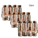 12pcs Mini Empty Glass Bottles Wishing Bottles Pendant Vials Jars Cork Stopper