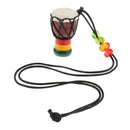 2 Pcs Djembe Pendant African Drum Jewelry Necklace for Children Gift D