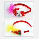 Cute Christmas Feather Headband for Baby Reindeer Hair Band Head Hoop Party Prop