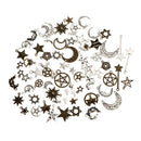 100g Mixed Assorted Moon Star Sun DIY Charms Jewelry Findings Pendant Beads