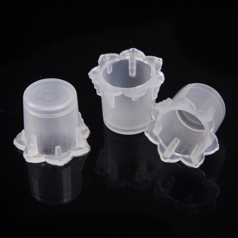 1000pcs 13mm Plastic Tattoo Hexagonal lace Ink Cups Caps Holder Pigment Suppl BX