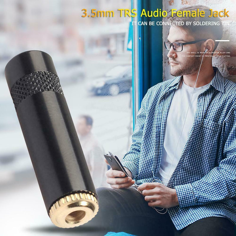 3.5mm TRS Audio Female Jack Solder Connector 3 Pole Stereo Headphone Plug K1B