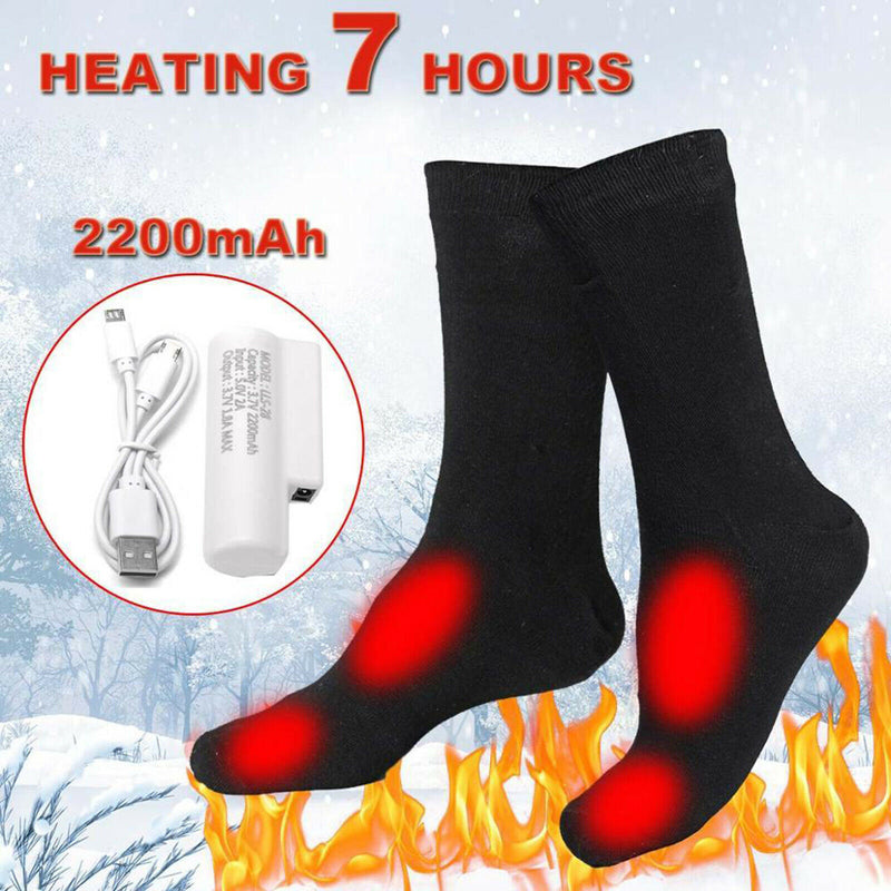 Heated Socks Winter Electric Rechargeable 3 Heating Settings Insulated Sock Foot