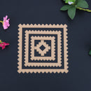 4pcs Square Craft Composite Die Cutting Stencil Scrapbooking Xmas Gift