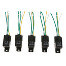 5Pcs Auto Alarms Horn Headlight Control Relay 40A 4Pin SPST Relay 24V