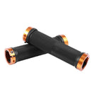 Pair Mountain Bike Cycling Double Lock Handlebar Grips Golden Q2Z5