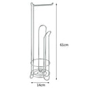 Toilet Roll Holder Free Standing, Compact Metal Toilet Roll Storage for 4 P