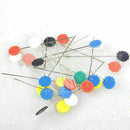 50 Patchwork Craft Flower Button Head Pins Quilting Tool Sewing Accessorie Z3I4