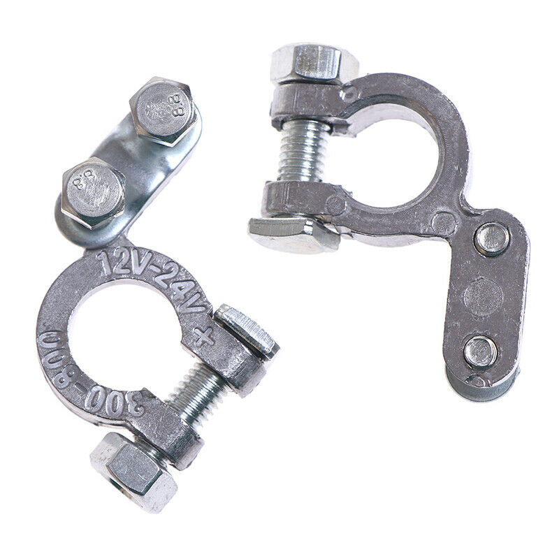 2Pcs Car Battery Connector Post Battery Terminal Pile Cap Charging ClampB Hn