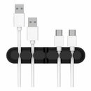 Desktop Cable Storage Silicon Charger Wire Organizer Holder Clip black L7B7