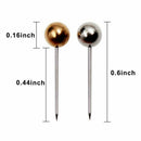400pcs Map Tacks Push Pins, 3/5-Inch Shining Plastic Sphere Head with Stain