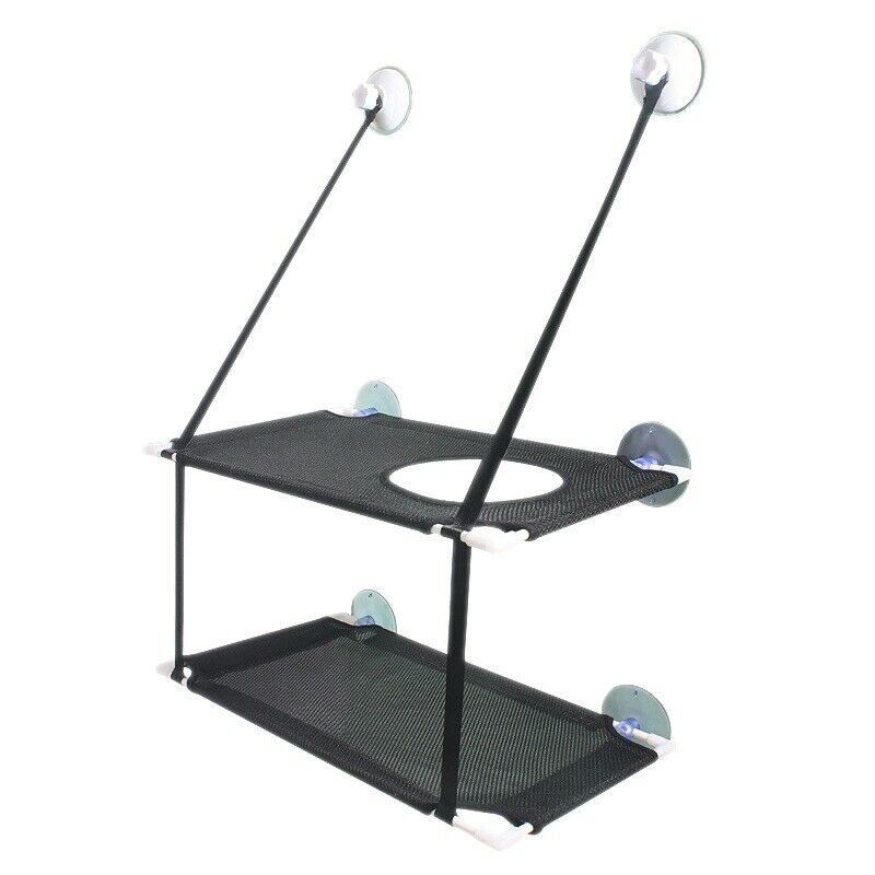 20Kg Two Layers Pet Hammock Cat Basking Window Mounted Seat Home Suction Cu