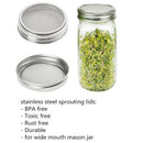 Set Of 3 Stainless Steel Sprouting Jar Lid Kit For Superb Ventilation Fit F D7K4