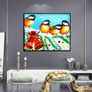 Christmas Bird 5D DIY Full Round Diamond Painting Festival Decor Mosaic Kit